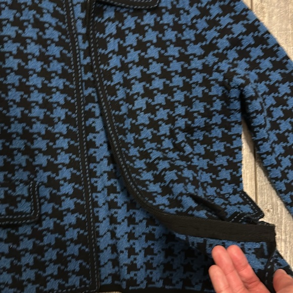 Pendleton houndstooth zip up sweater, size small - Picture 5 of 7